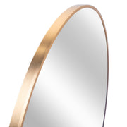 ELITE CASA 24" Gold Metal Round Bathroom Mirror