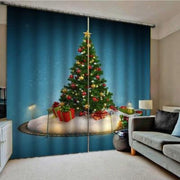 ELITE CASA Christmas Pattern Curtains for Living Room & Bedroom