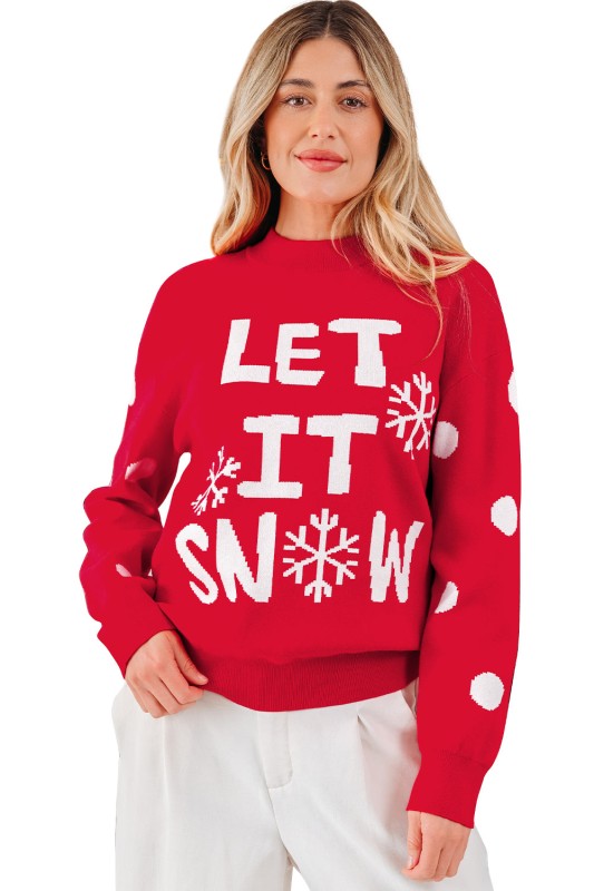 ELITE CASA LET IT SNOW Holiday Sweater