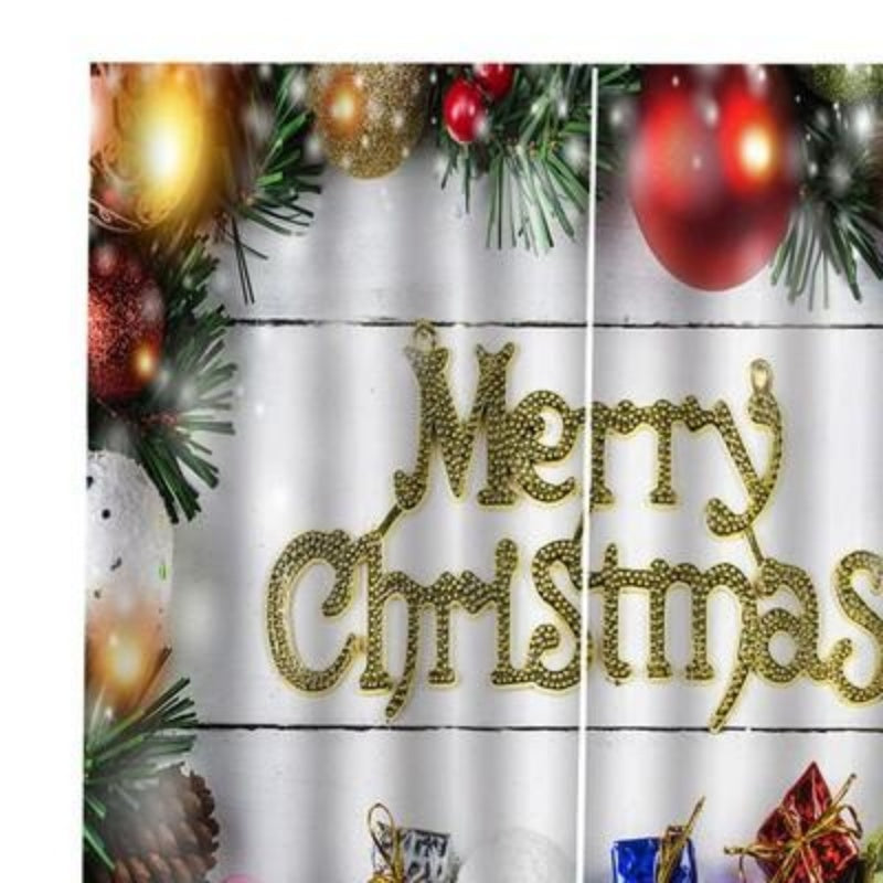 ELITE CASA Christmas Pattern Curtains for Living Room & Bedroom
