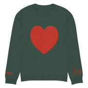 ELITE CASA Heart Knitted Crew Neck Sweater