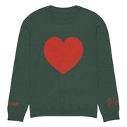 ELITE CASA Heart Knitted Crew Neck Sweater