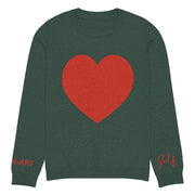 ELITE CASA Heart Knitted Crew Neck Sweater