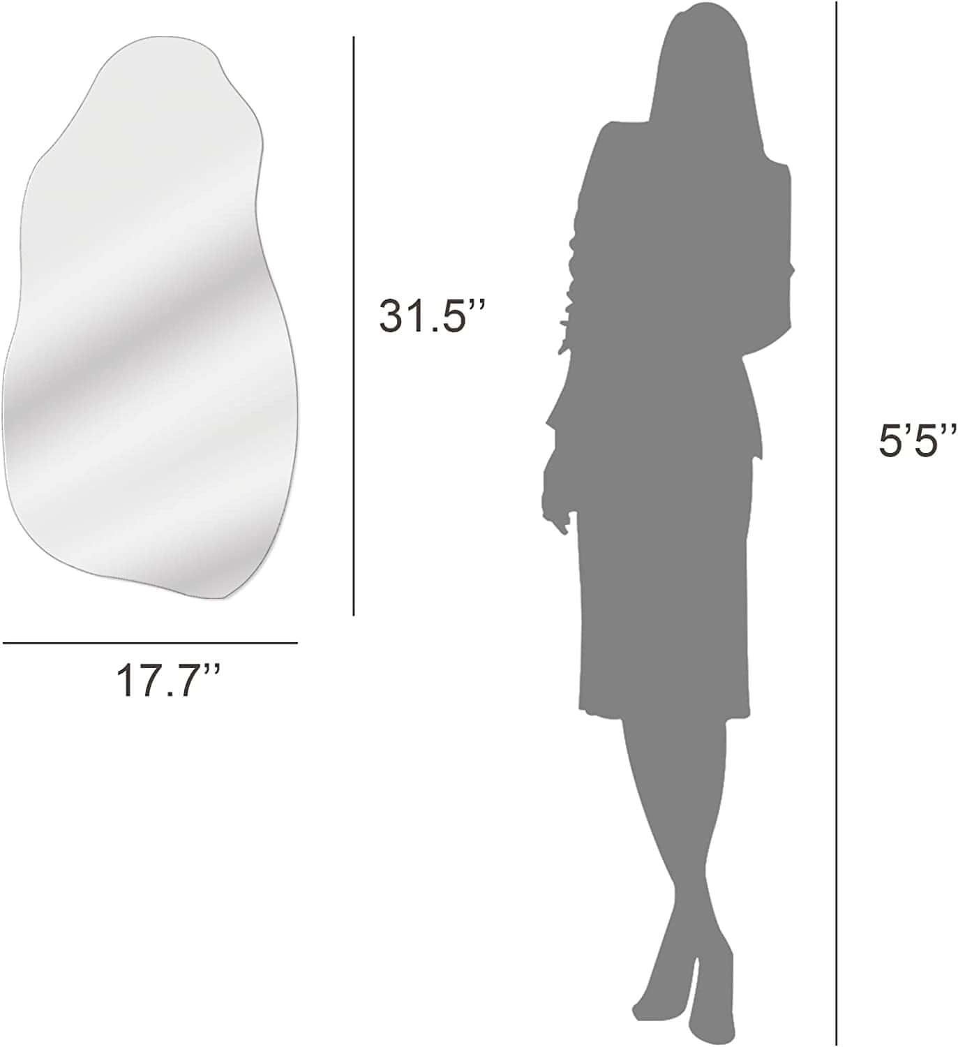 ELITE CASA Irregular Asymmetrical Wall Mirror