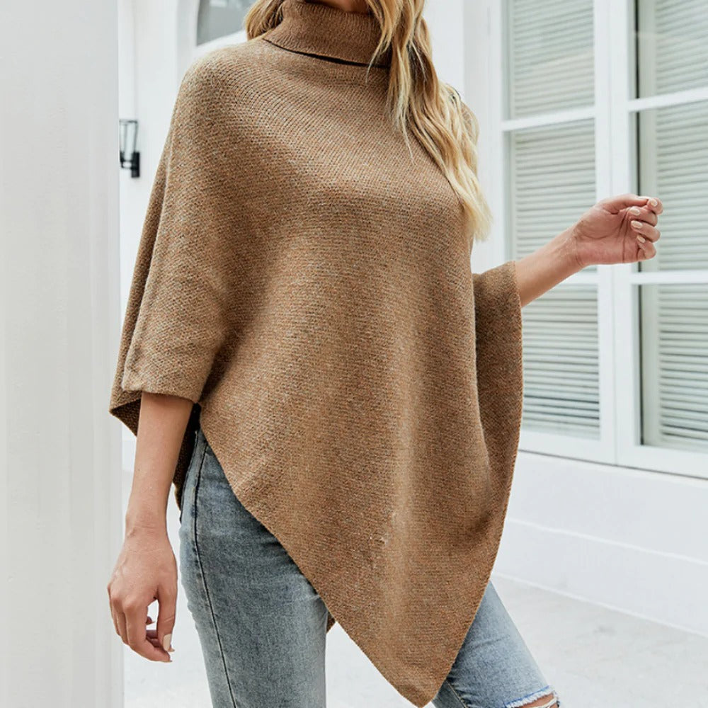 ELITE CASA Women’s Turtleneck Poncho