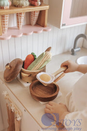 ELITE CASA QToys Mahogany Pan & Pot Set