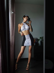 ELITE CASA Sexy French Maid Costume Lingerie Set