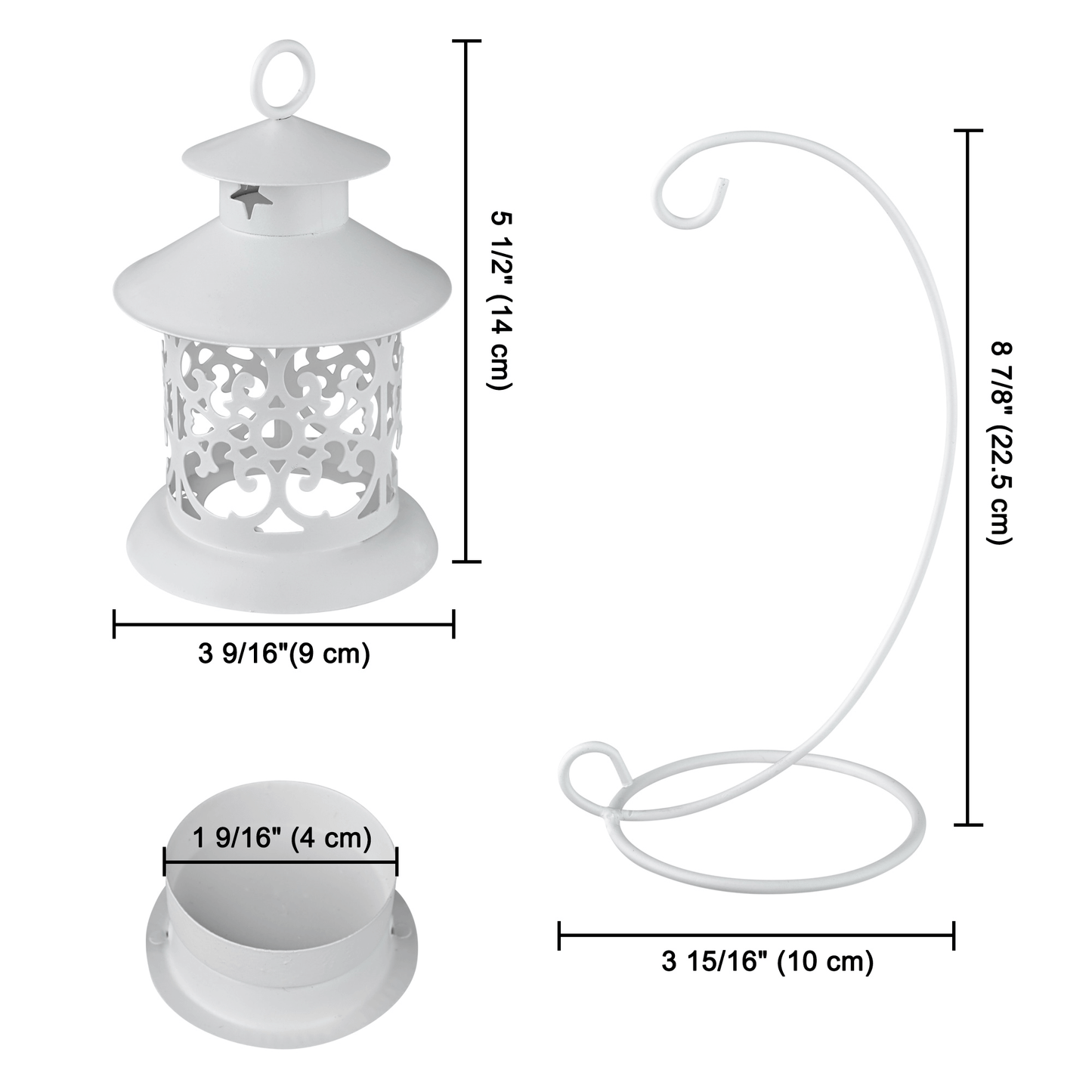 ELITE CASA Candle Holder with Bracket Décor