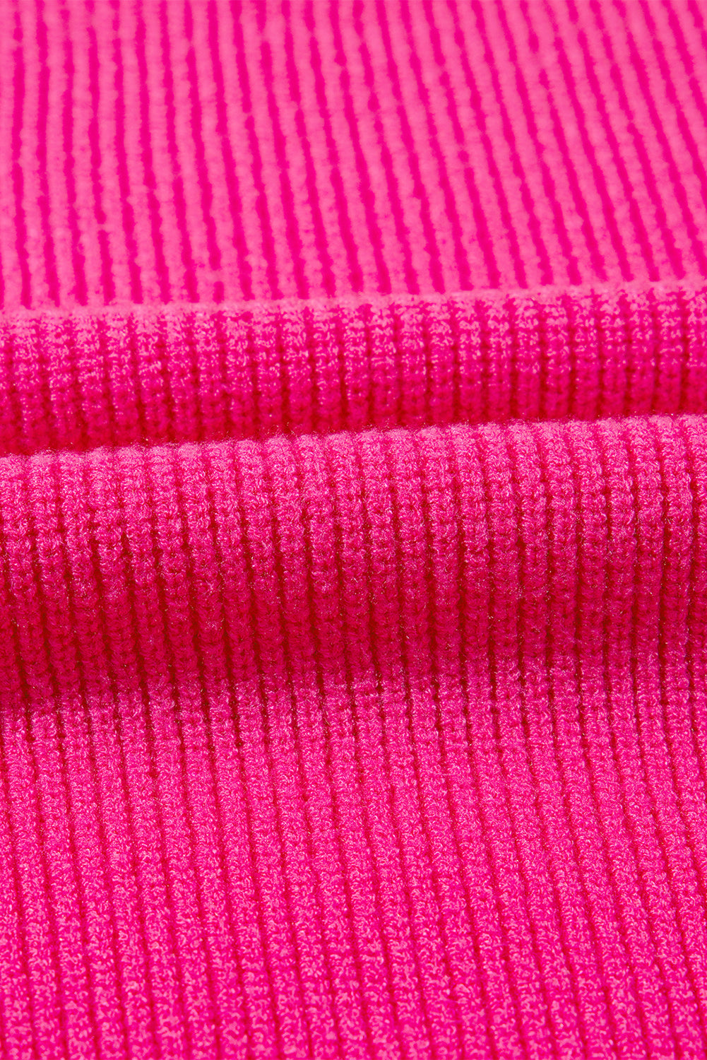 Valentine Heart Drop Shoulder Crewneck Sweater Hot Pink Color