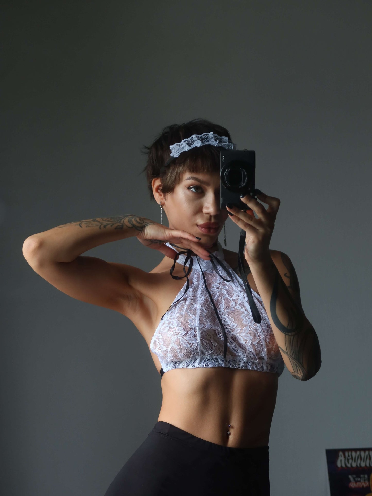 ELITE CASA Sexy French Maid Costume Lingerie Set