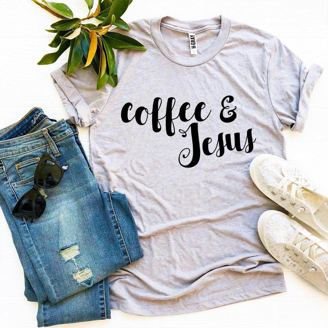 ELITE CASA Coffee And Jesus T-shirt Image