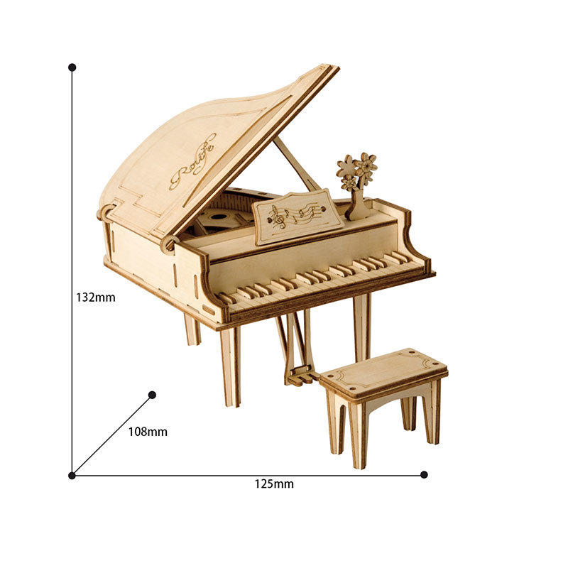 ELITE CASA 3D Wooden Puzzle Piano Toy