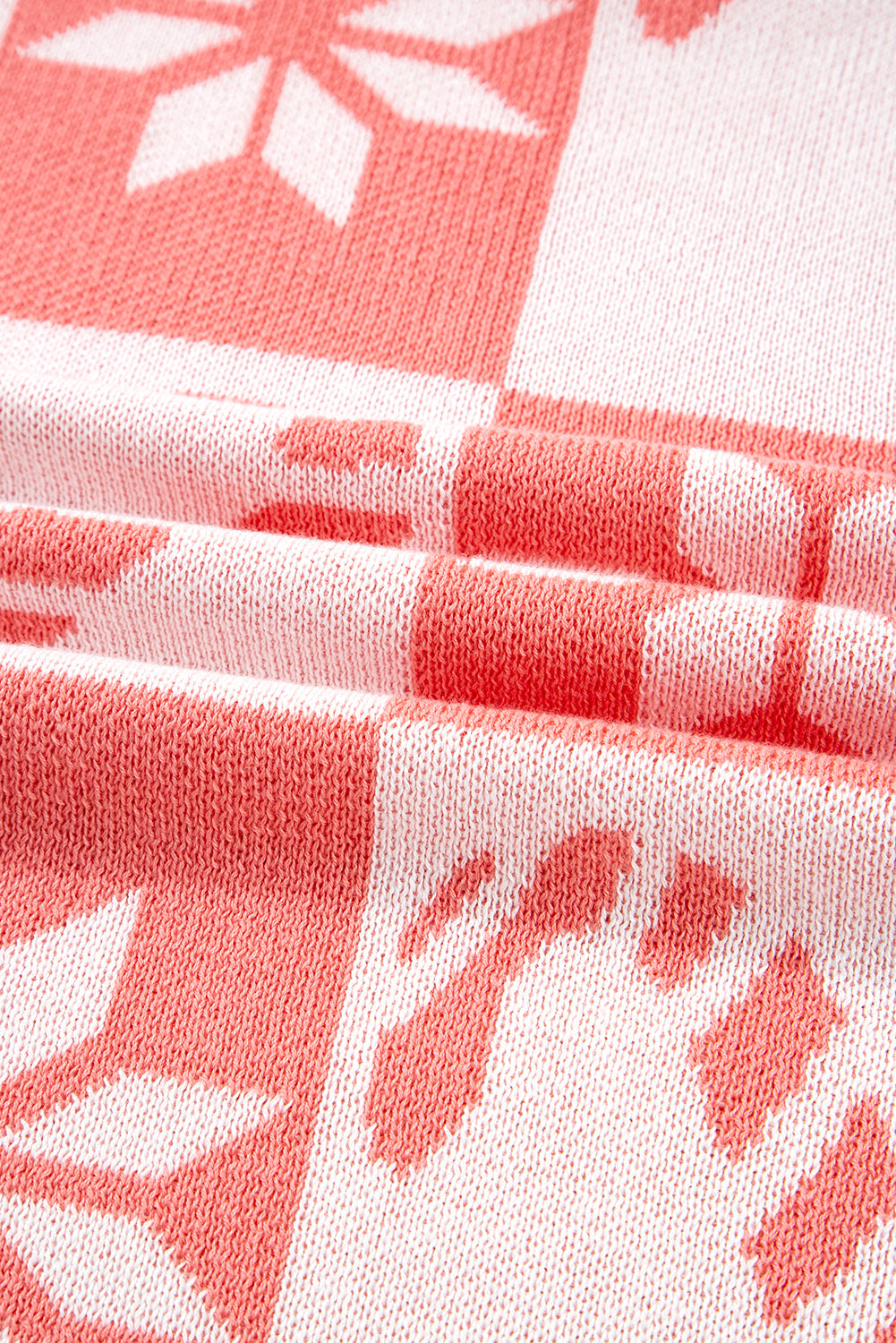 ELITE CASA Christmas Candycane Snowflake Sweater