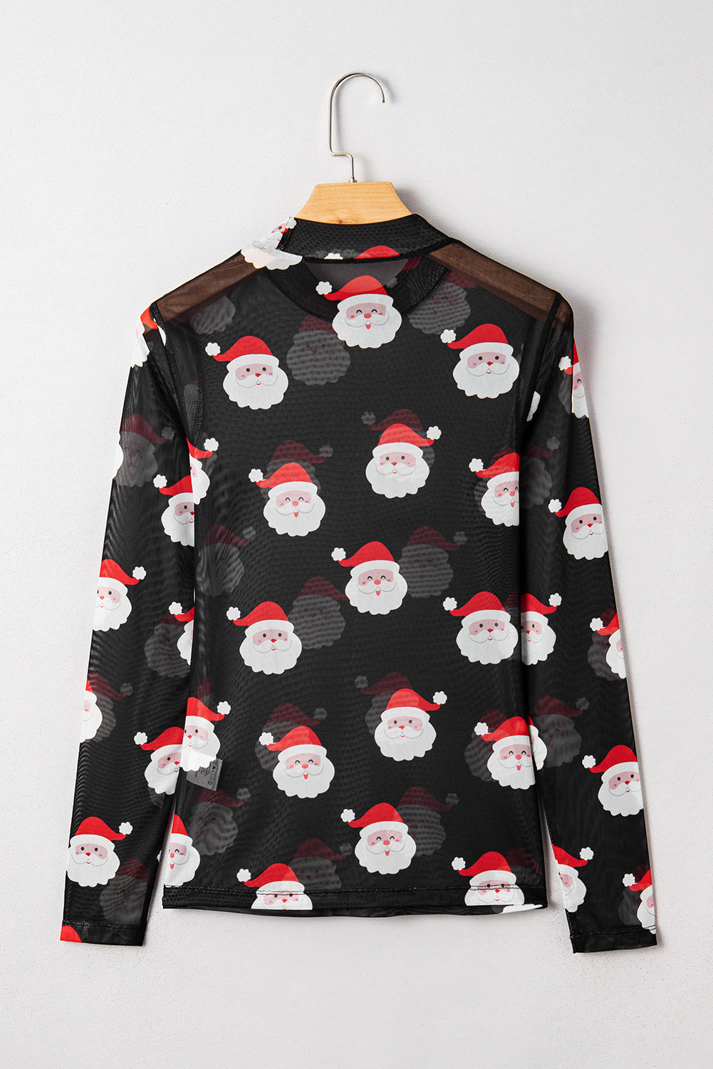 ELITE CASA Santa Mesh Christmas Top