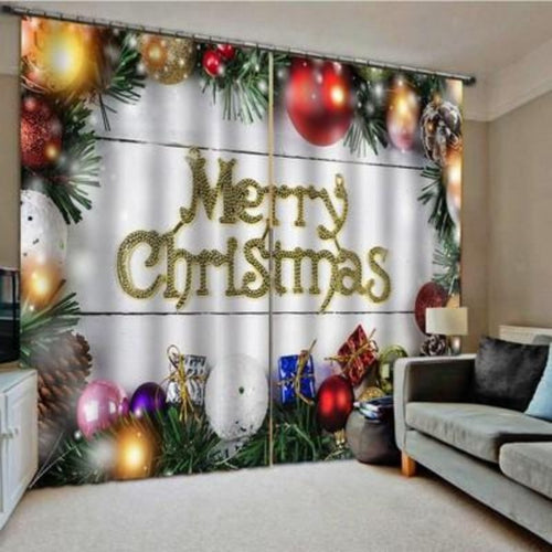 ELITE CASA Christmas Pattern Curtains for Living Room & Bedroom