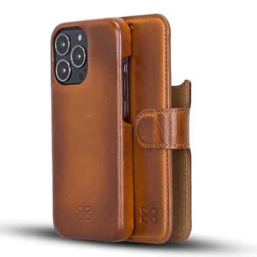 ELITE CASA iPhone 13 Leather Detachable Wallet Case