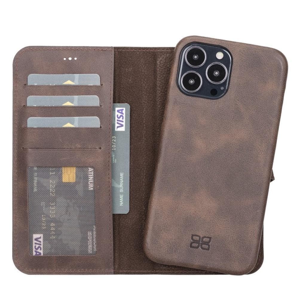 ELITE CASA iPhone 13 Leather Detachable Wallet Case