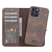 ELITE CASA iPhone 13 Leather Detachable Wallet Case