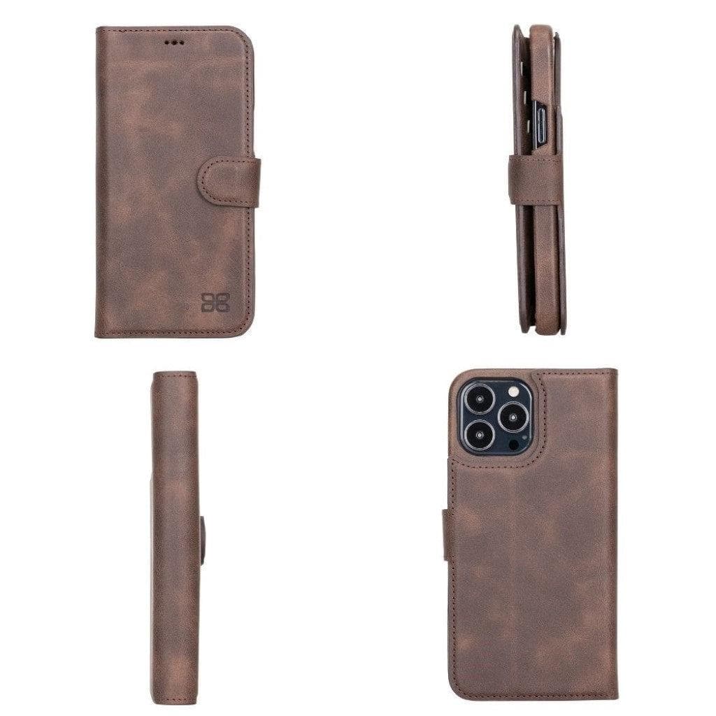 ELITE CASA iPhone 13 Leather Detachable Wallet Case
