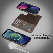 ELITE CASA iPhone 13 Leather Detachable Wallet Case