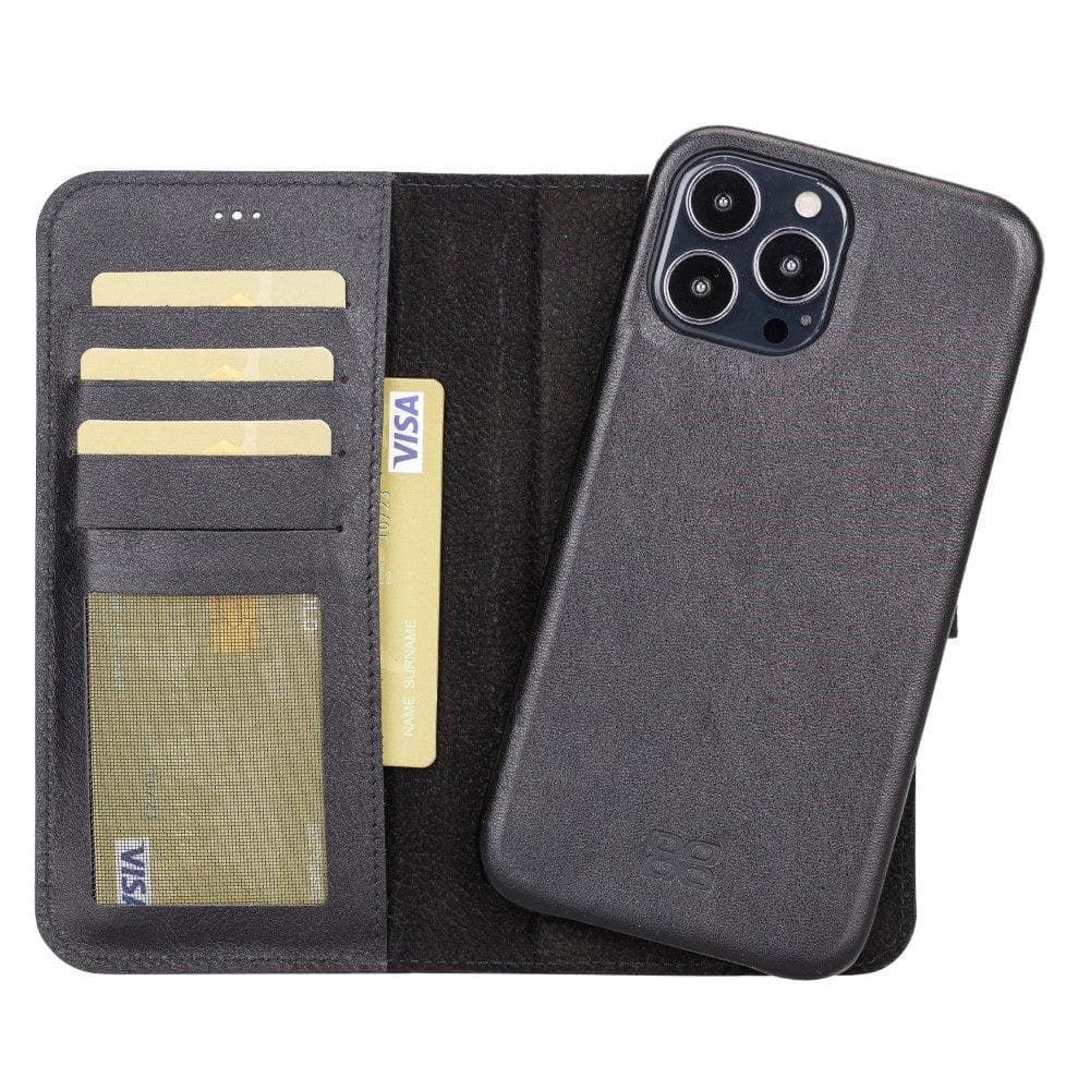 ELITE CASA iPhone 13 Leather Detachable Wallet Case