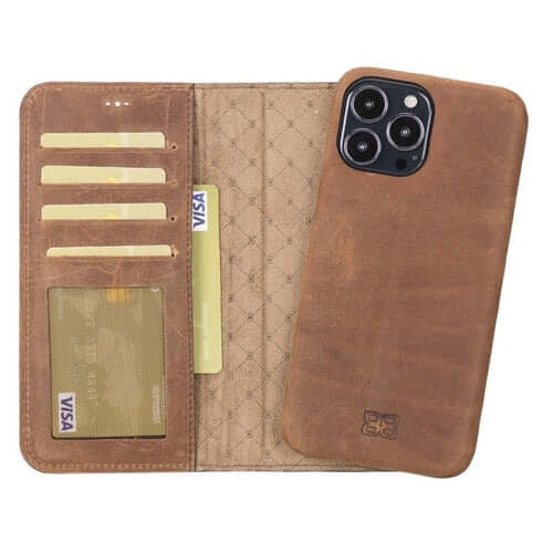 ELITE CASA iPhone 13 Leather Detachable Wallet Case