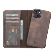 ELITE CASA iPhone 13 Leather Detachable Wallet Case