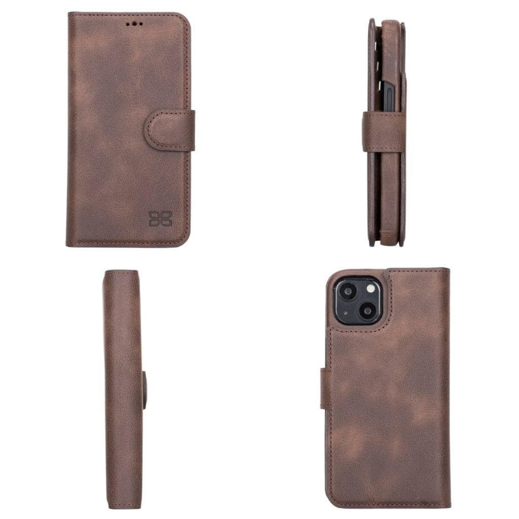 ELITE CASA iPhone 13 Leather Detachable Wallet Case