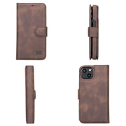 ELITE CASA iPhone 13 Leather Detachable Wallet Case