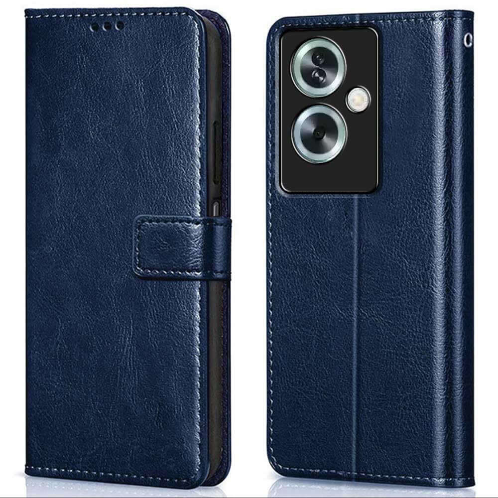ELITE CASA A79 5G Blue Leather Flip Case