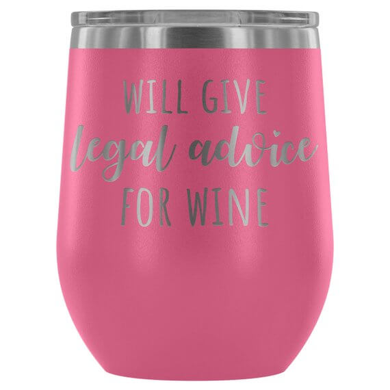 ELITE CASA Lawyer Tumbler Legal Advice for Wine