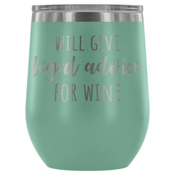 ELITE CASA Lawyer Tumbler Legal Advice for Wine