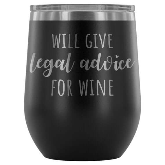 ELITE CASA Lawyer Tumbler Legal Advice for Wine