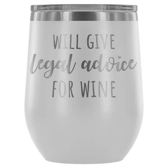 ELITE CASA Lawyer Tumbler Legal Advice for Wine