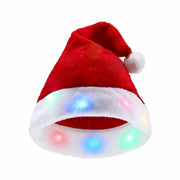 ELITE CASA Glowing Santa Hat 2-Pack