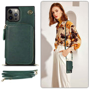 ELITE CASA Zipper Wallet Crossbody Case for iPhone