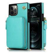 ELITE CASA Zipper Wallet Crossbody Case for iPhone