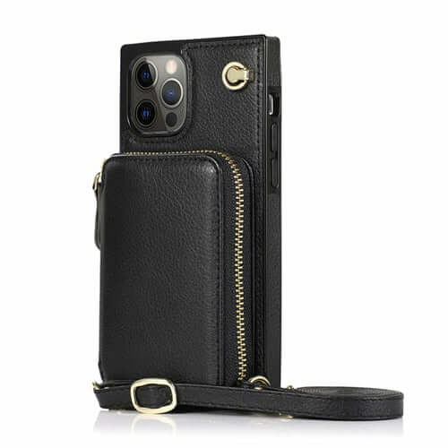 ELITE CASA Zipper Wallet Crossbody Case for iPhone