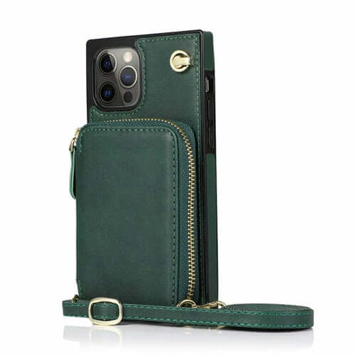 ELITE CASA Zipper Wallet Crossbody Case for iPhone