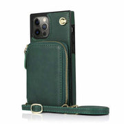 ELITE CASA Zipper Wallet Crossbody Case for iPhone