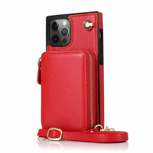 ELITE CASA Zipper Wallet Crossbody Case for iPhone