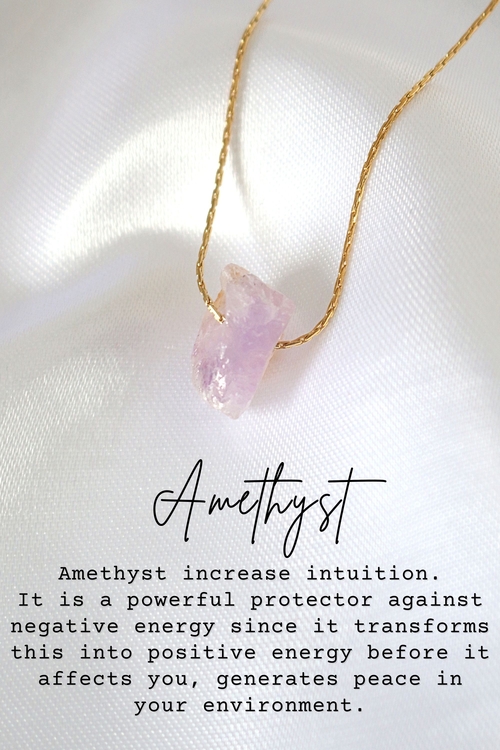 Raw Natural Crystals | 24 Karats Pendant Necklaces - Image 2