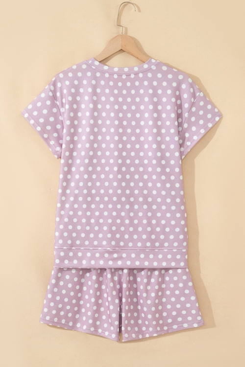 Polka Dot Relaxed Top & Drawning Shorts Set - Image 6