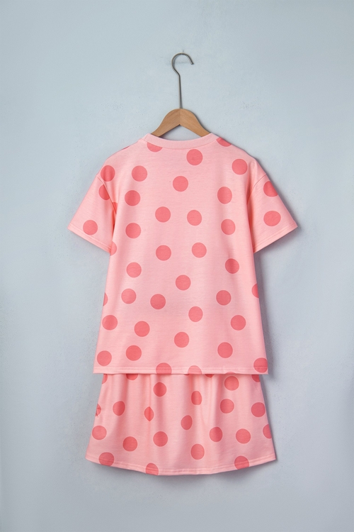 Polka Dot Short Sleeve Top & Mini Skort Set - Image 2