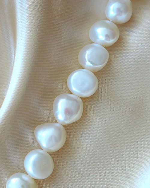 Baroque Genuine Freshwater Pearls & 925 Sterling Silver Bracelet - Image 4