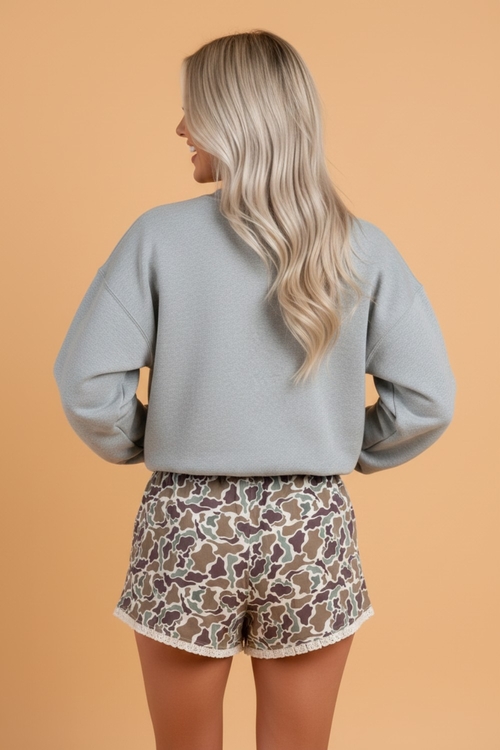 Camo Ruffle Hem Boxer Shorts - Image 2